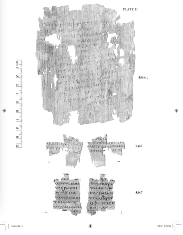 所谓的“一世纪马可福音残片”，奥克西林库斯纸草编号5345，图片来源：埃及探索协会