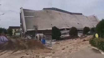 安徽某中学新建教学楼坍塌？教体局：系不合格在重建