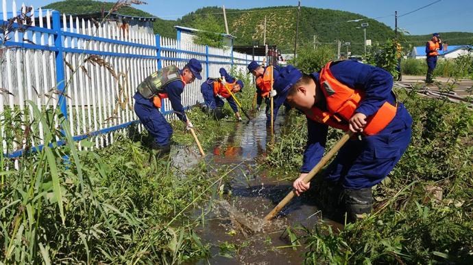 村屯內(nèi)澇，黑河市森林消防支隊(duì)緊急馳援