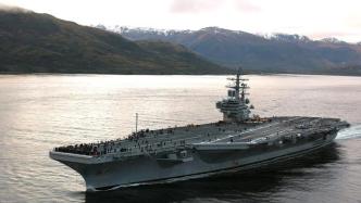 美国海军“里根”号航母频繁往返南海东海