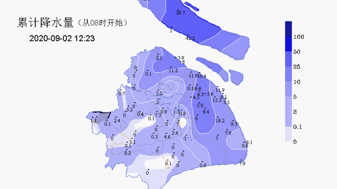 “美莎克”越过上海同纬度，魔都局部暴雨，你被局部到了吗？