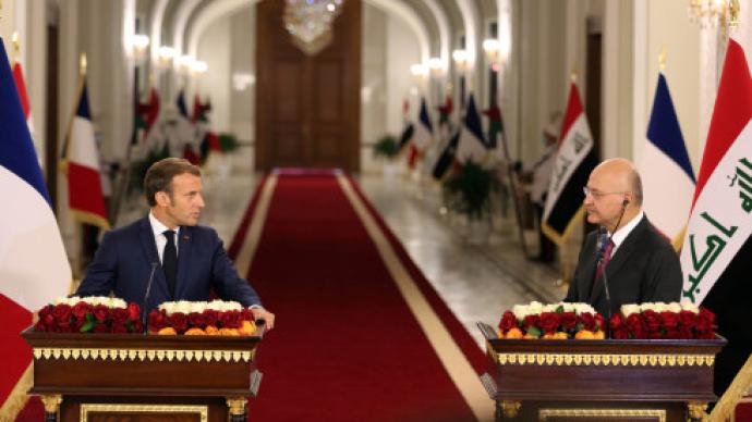 马克龙表示法国愿与伊拉克加强反恐合作