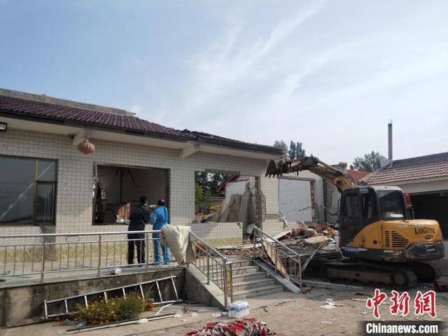 9月9日凌晨2时10分左右，沁县新店镇栋村一民房发生爆炸。 中新网 图