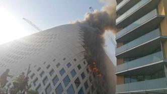黎巴嫩首都市中心一建筑起火，暂无人伤亡