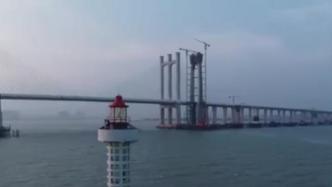 世界首座高铁跨海大桥在福建，主塔已封顶