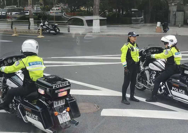 网传长春交警使用哈雷摩托车。澎湃新闻 图
