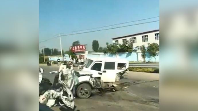 河南一半挂车撞上2辆车致3死3伤，司机被刑拘