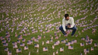 美国国家广场插2万面国旗，悼念20万逝者