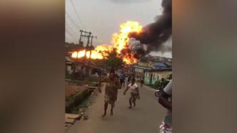 尼日利亚油罐车爆炸起火，至少28人死亡