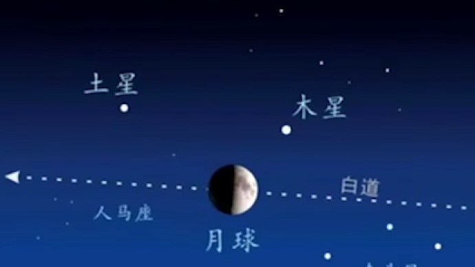 今明连续两晚出现“双星伴月”