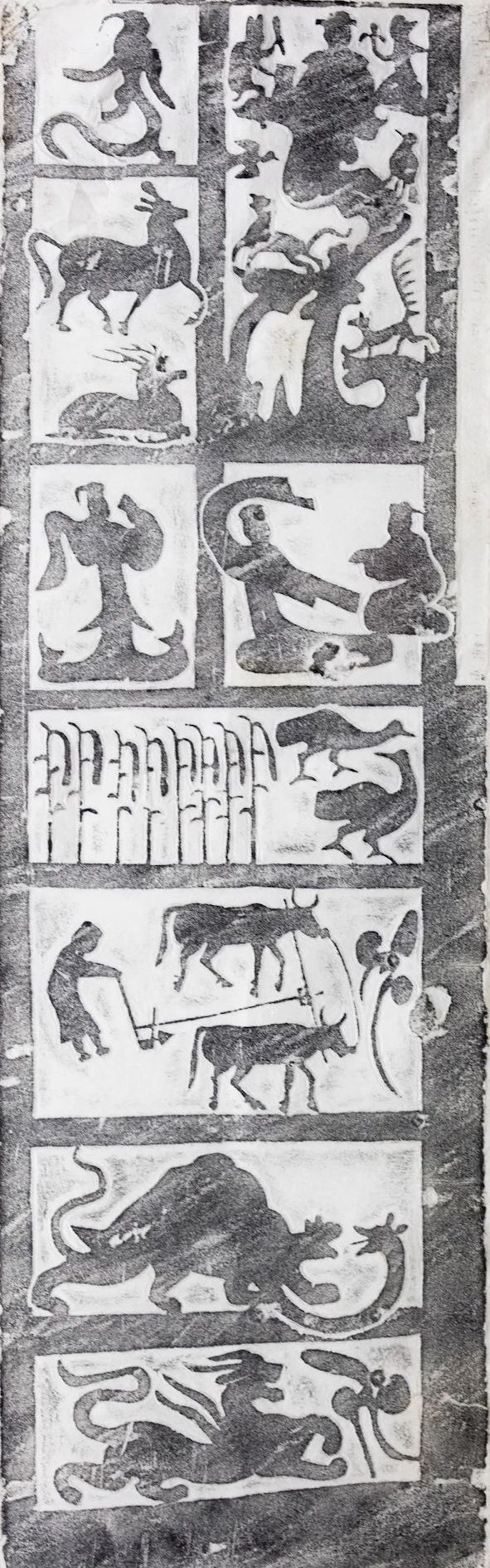 古代牛耕图片
