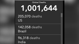 全球新冠死亡人数超过100万例