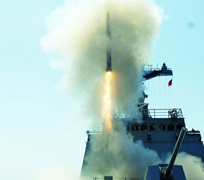 韩国自行研制的“红鲨”反潜导弹。