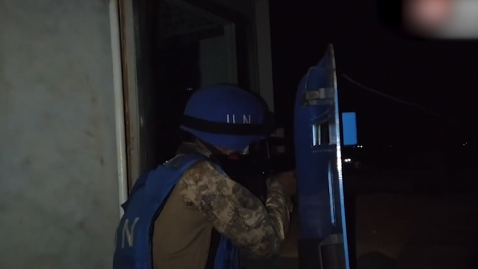 中國赴馬里維和官兵開展夜間應急演練