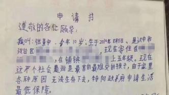 十岁独居男孩发帖求助，官方：已安排学校，与其母签监管协议