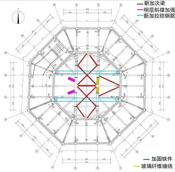 二层明层地棚下1970年代结构添固措施