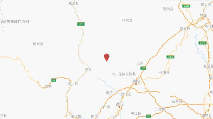 1小时内3次地震，四川北川已3天5震