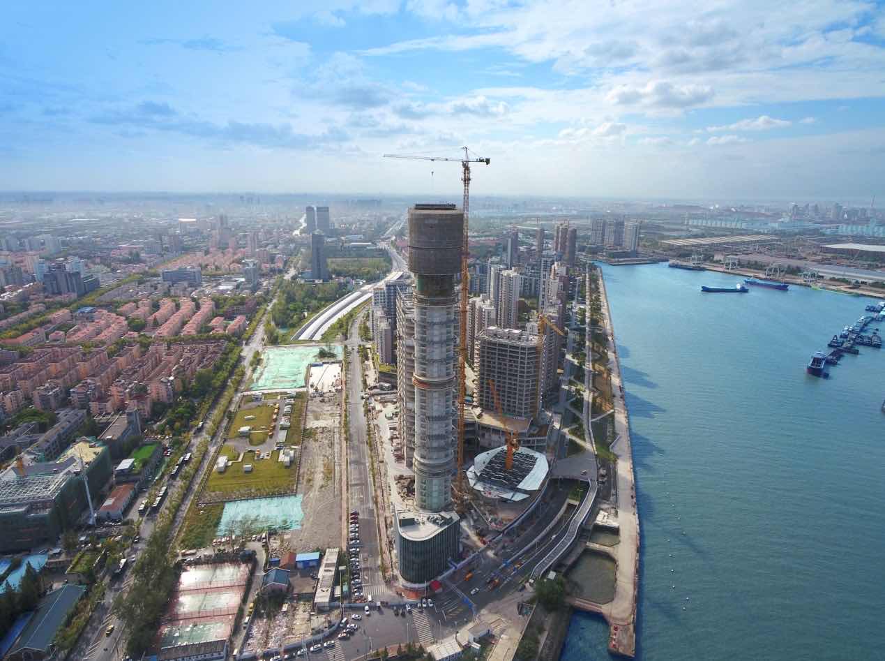 建设中的上海长滩实景全景  项目方供图 