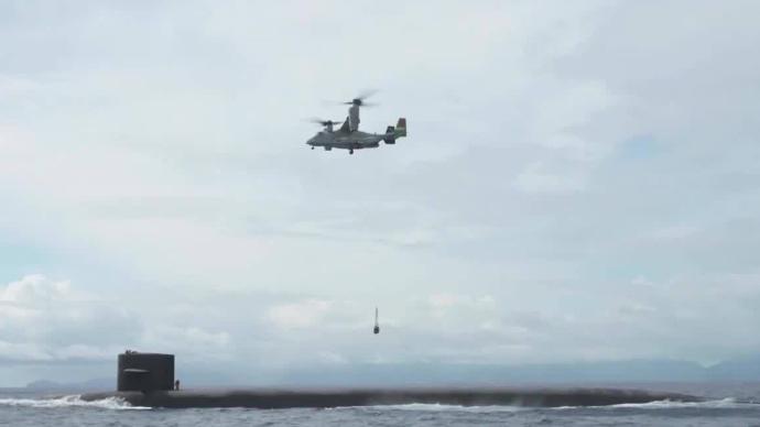 罕见公开！美军公布核潜艇补给演练视频