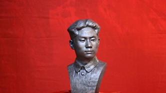 中朝美术交流展开幕，毛岸英烈士妻子为毛岸英雕像揭幕