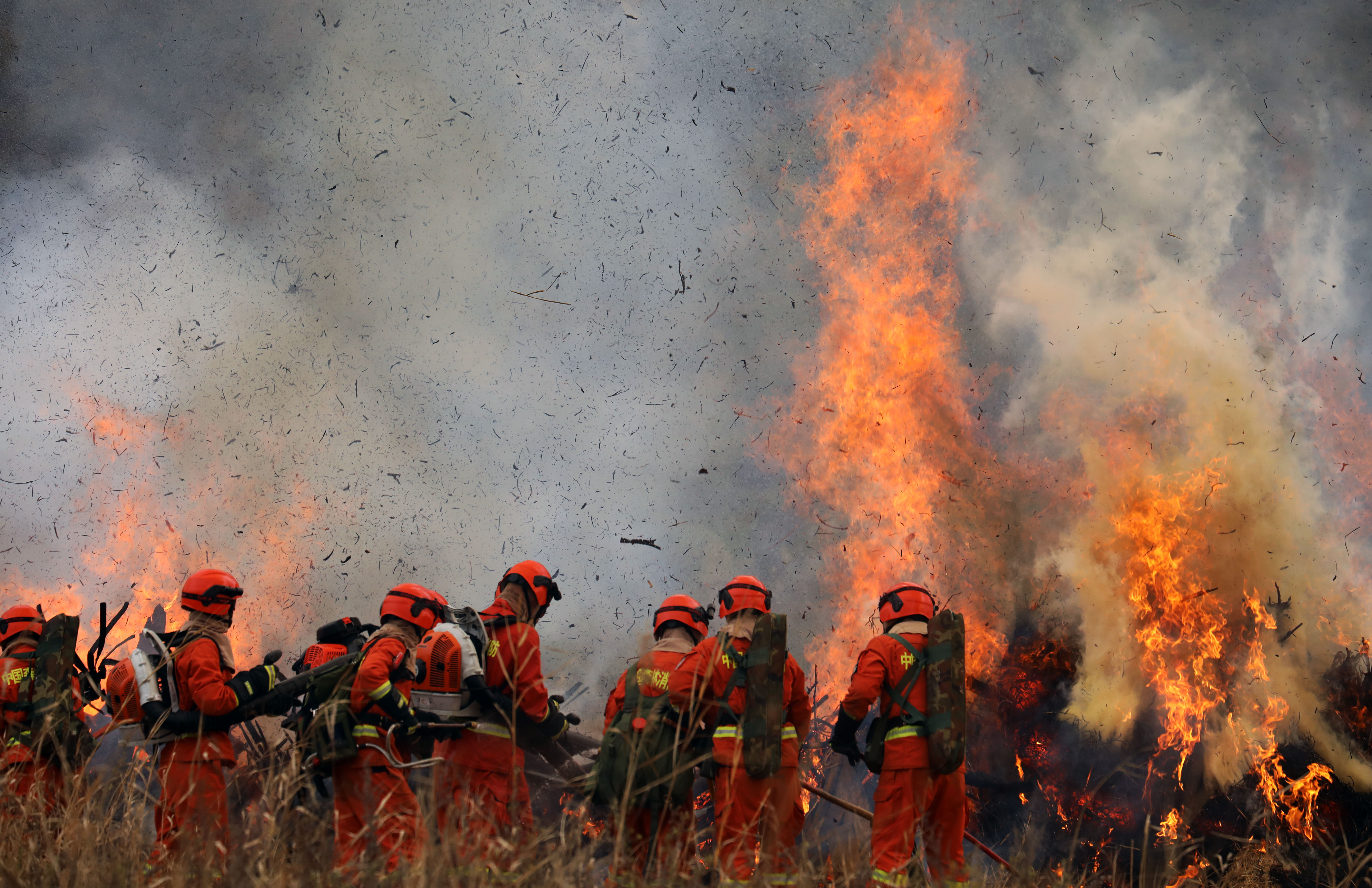 甘肃举行重特大森林火灾灭火演习,首次动用移动卫星通讯装备