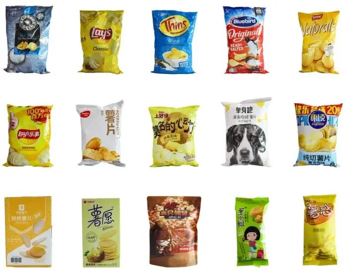 被检测的15款薯片。图片来源：深圳市消费者委员会微信公众号