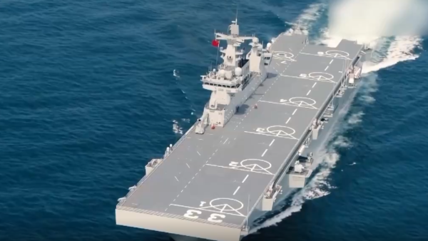 现场画面丨安徽舰入列后首次海上训练