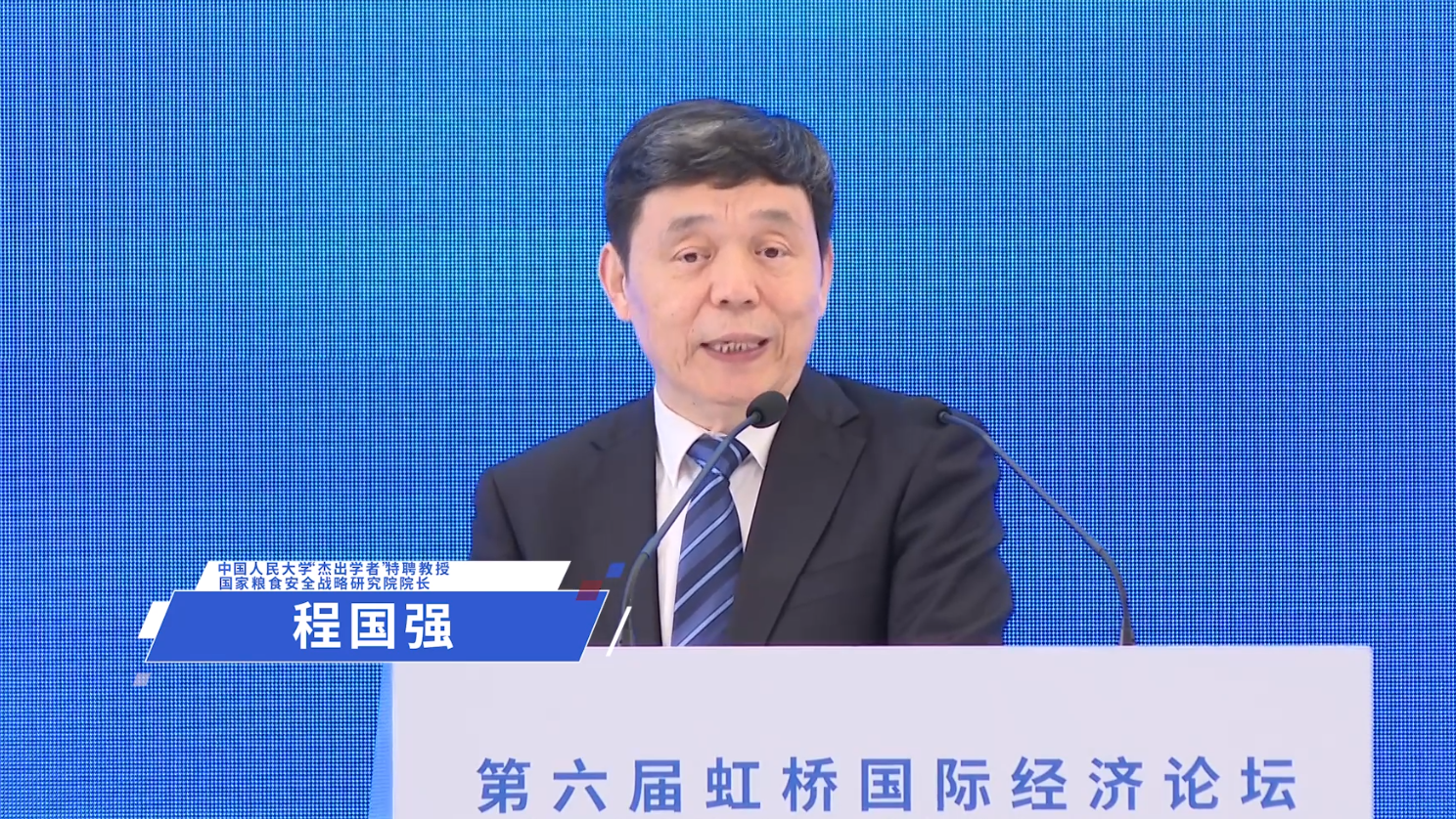 虹桥观点|中国人民大学"杰出学者"特聘教授程国强作主题发言_澎湃号